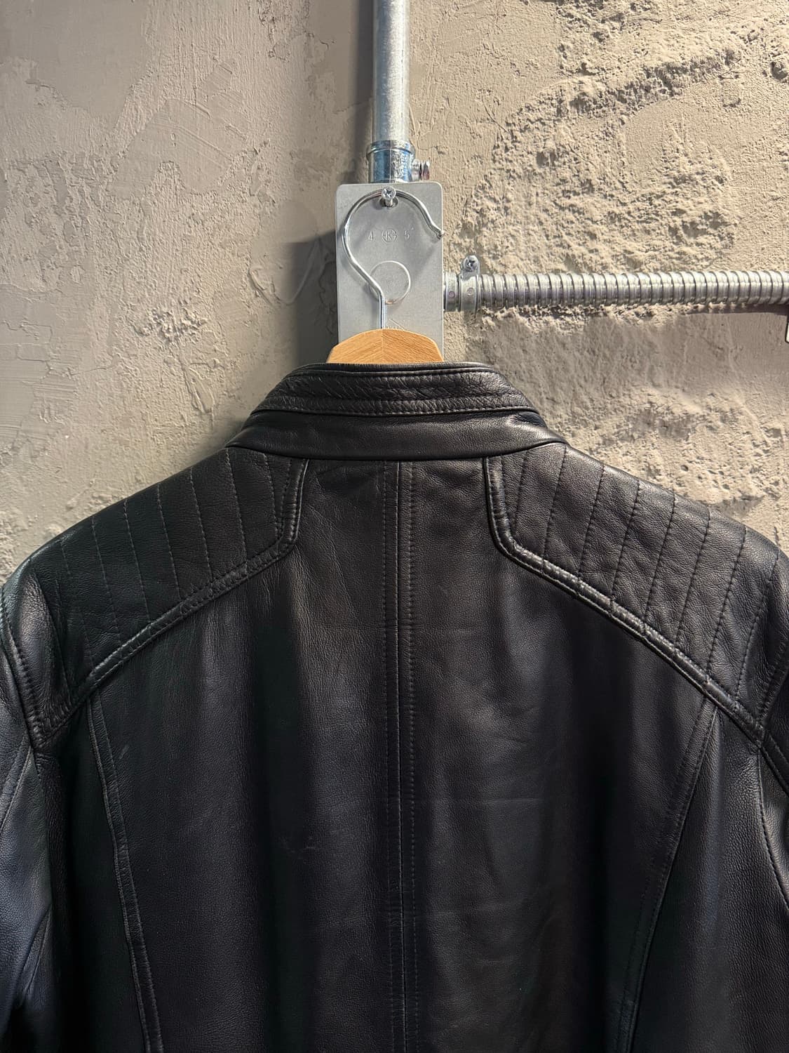 가바 GABBA 양가죽 싱글 라이더 자켓 블랙 100 상품이미지6