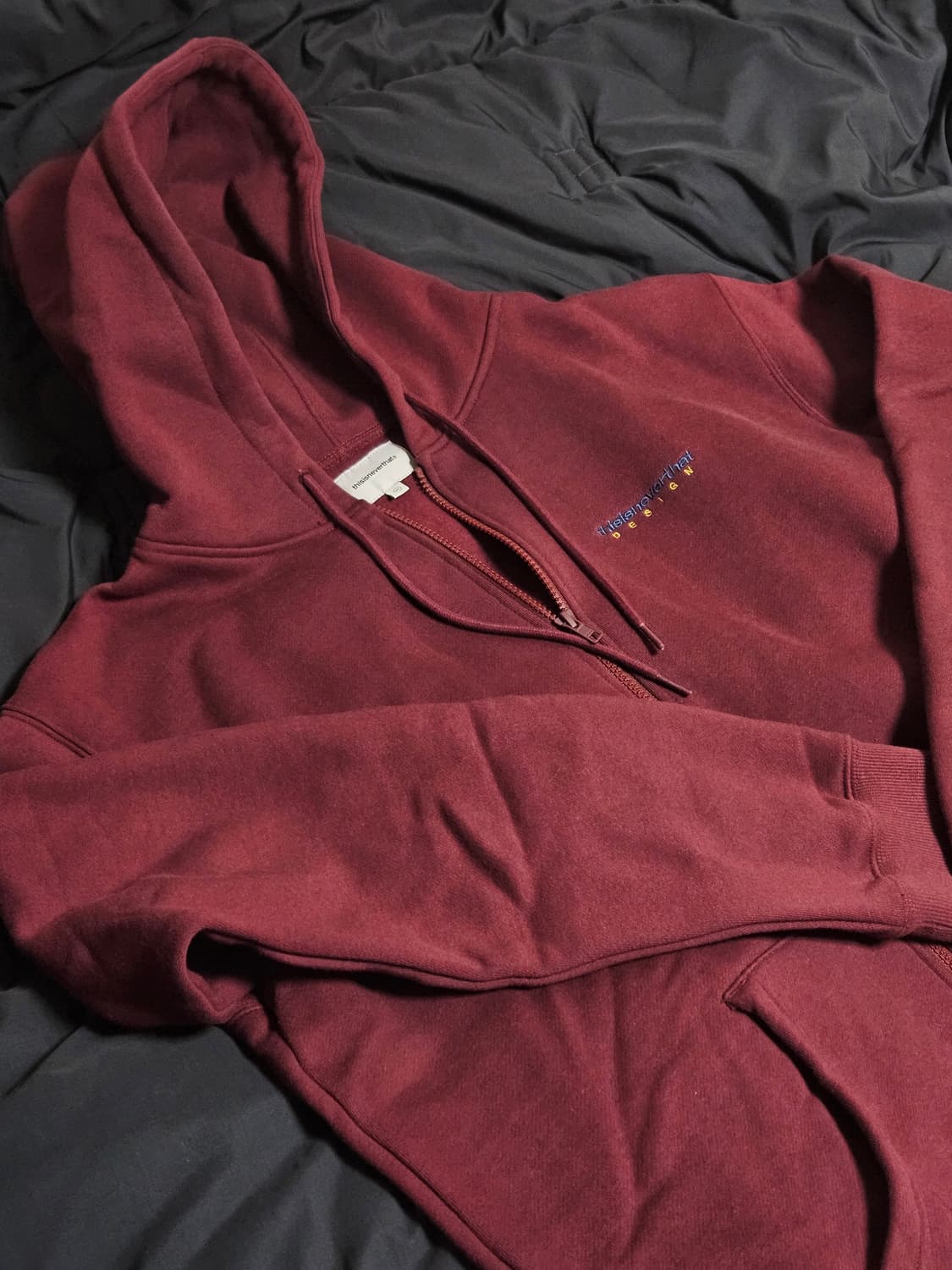 thisisneverthat 집업후드 버건디 상품이미지3