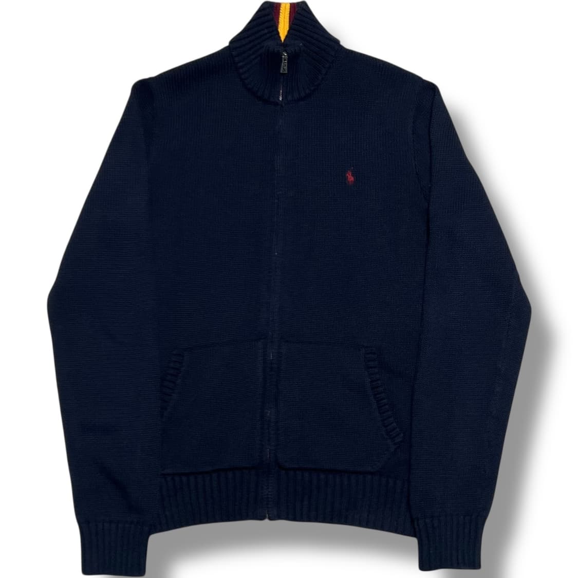 Polo Ralph Lauren 코튼 케이블 크롭 반집업 니트 상품이미지1