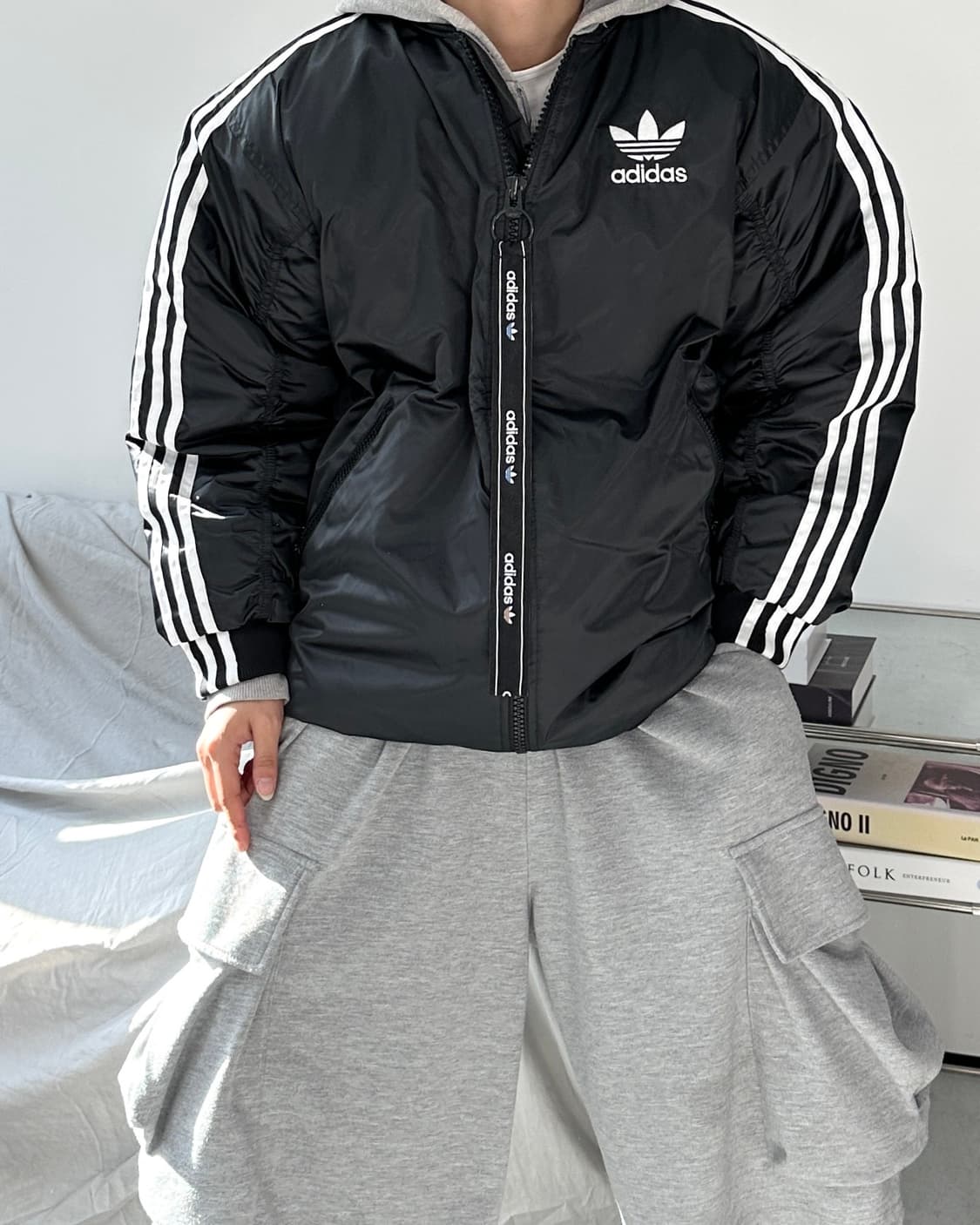 아디다스 투웨이 빅로고 봄버 자켓 XL 상품이미지2
