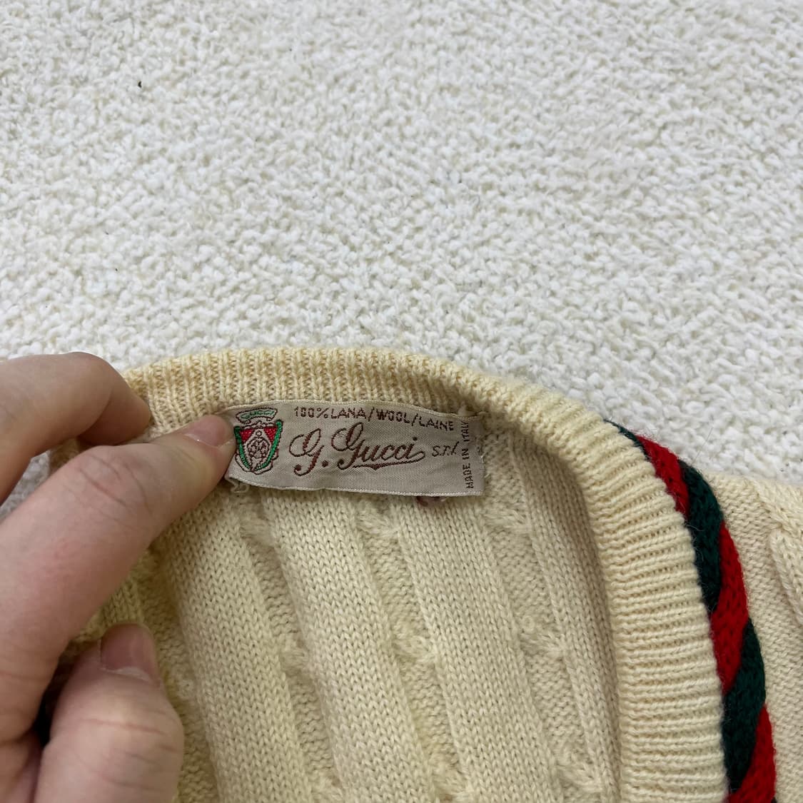 실측확인 구찌 빈티지 울 니트 조끼 0324M 상품이미지2