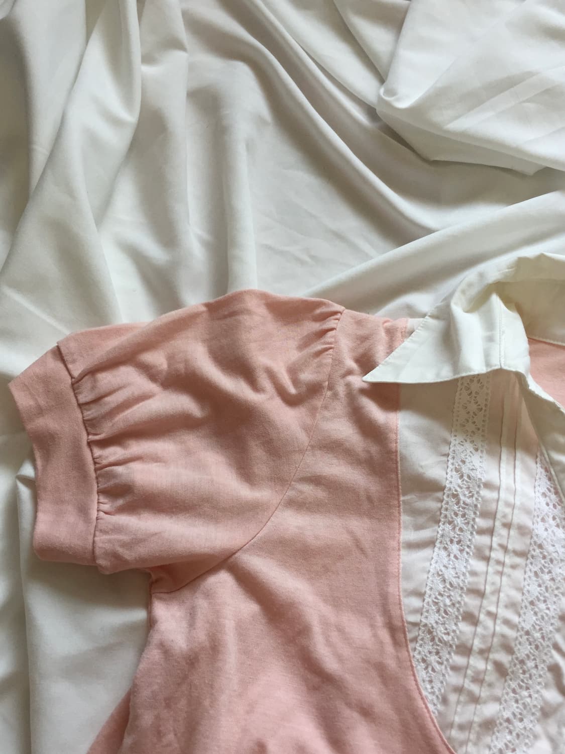 모리걸 레이스 레이어드 티셔츠 상품이미지3