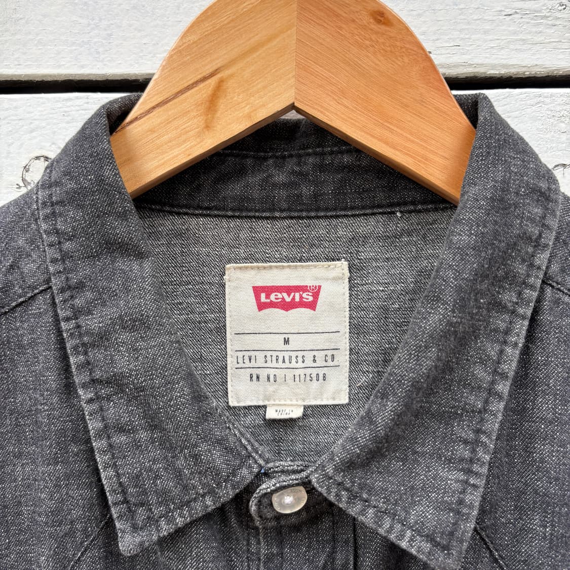 Levi’s 리바이스 흑청 데님 셔츠 상품이미지3