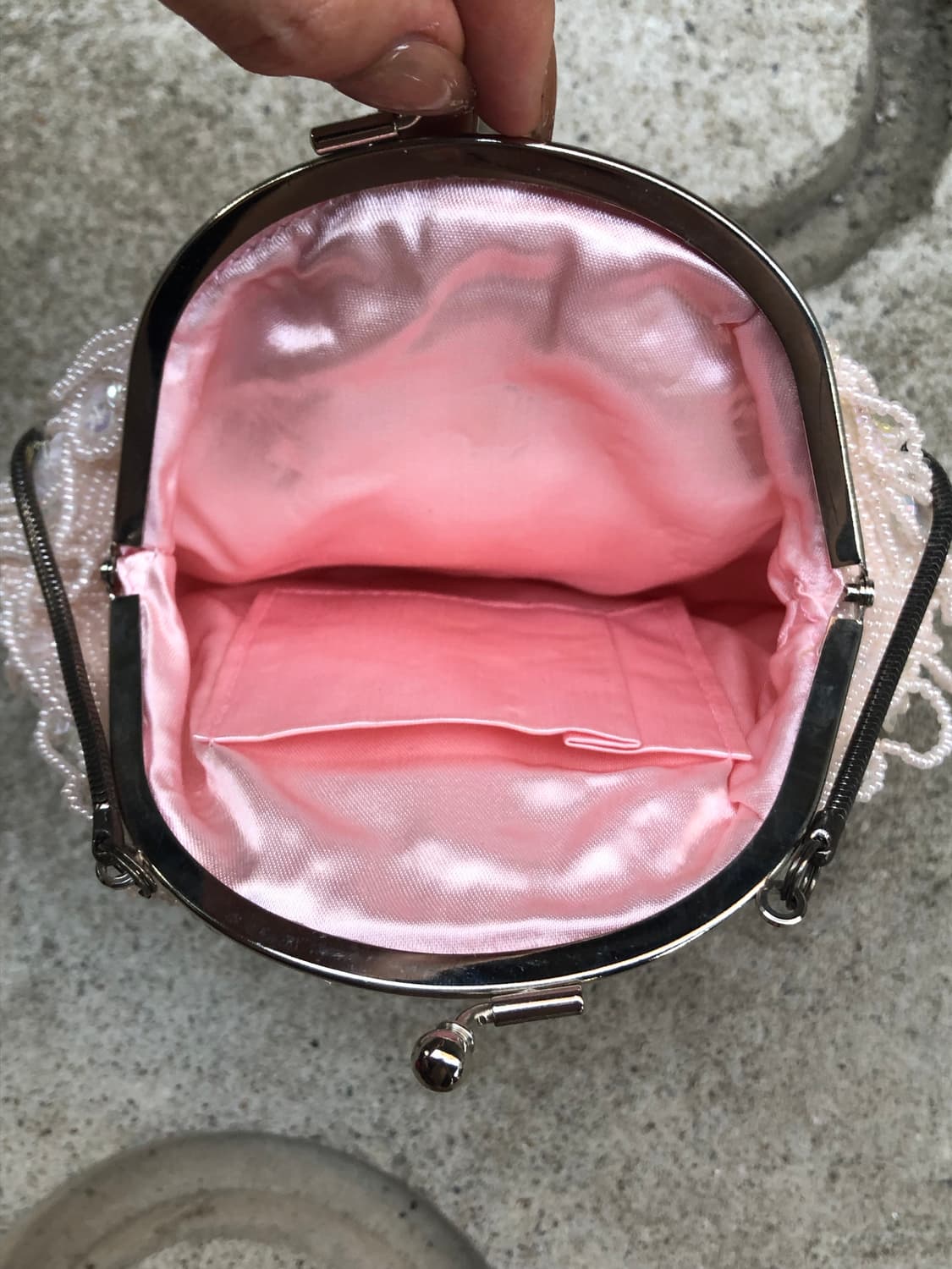 pink round sequin beaded bag 상품이미지3