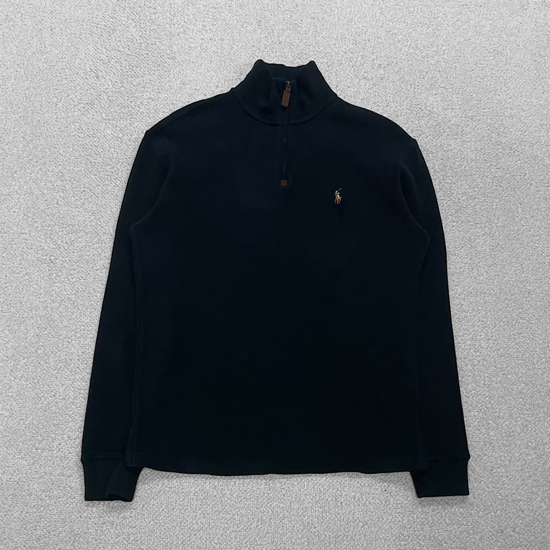 폴로 랄프로렌 포니 로고 하프 집업 니트 블랙 상품이미지1