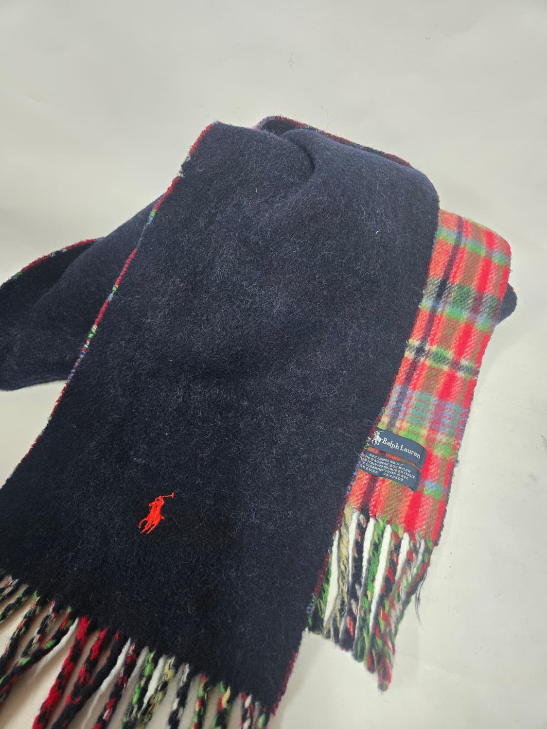 폴로 랄프로렌 양모 체크 목도리 상품이미지3