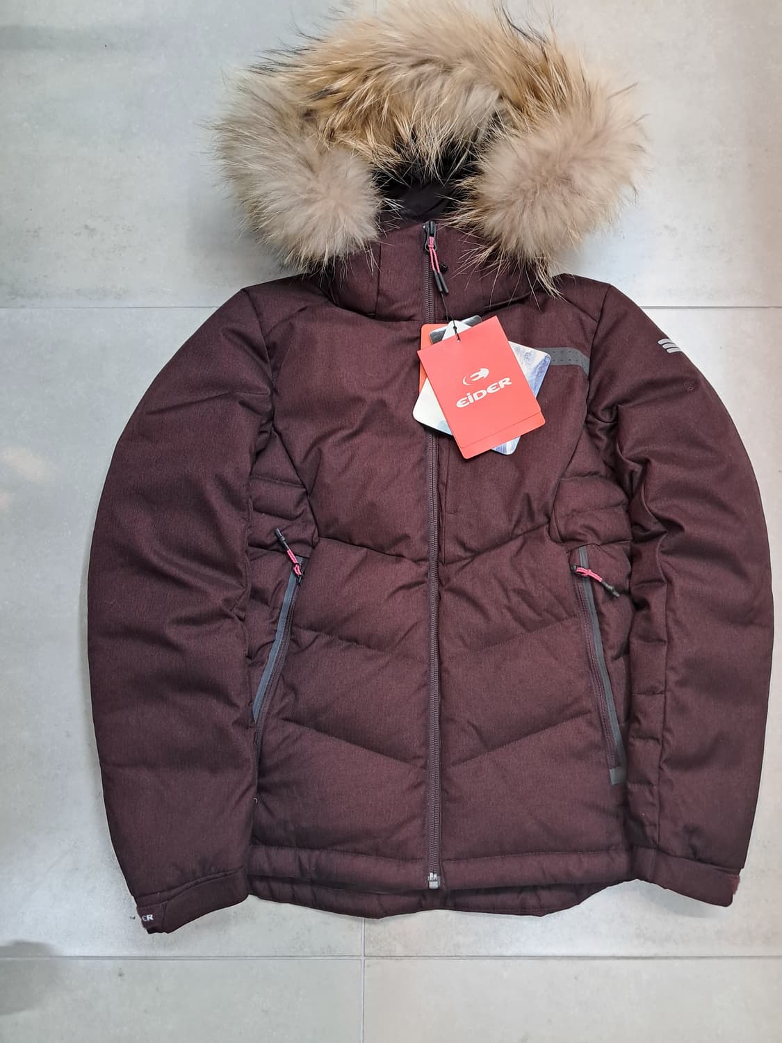 아이더 여성 다운 패딩 XS 버건디(새상품) 상품이미지1