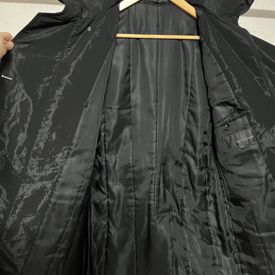 솔리드옴므 우영미 블랙 더블 버튼 코트 100 상품이미지10