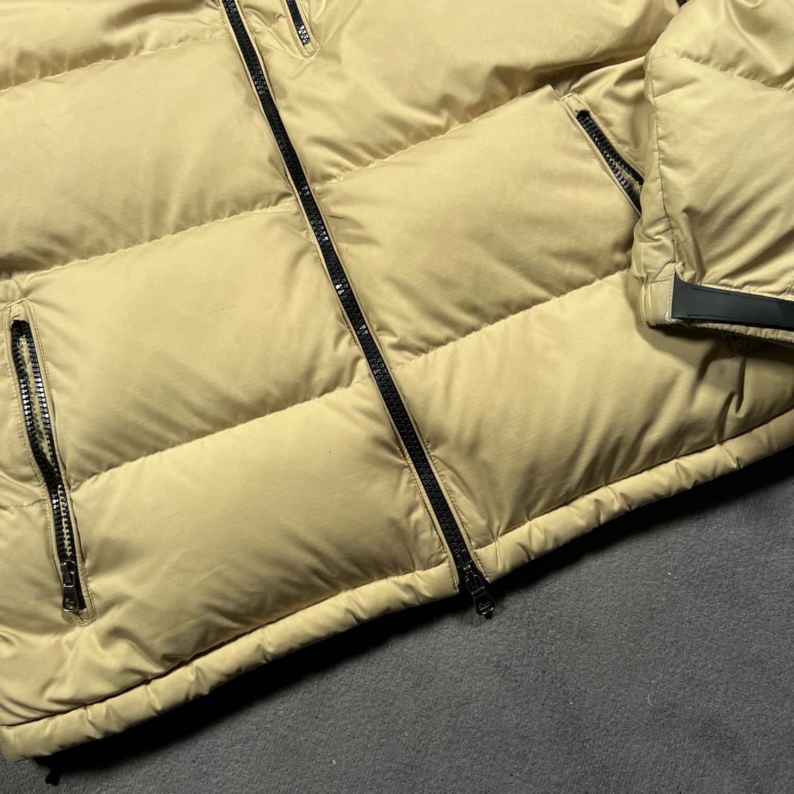 폴로 투웨이 베이지 고햄 덕다운 패딩 자켓 상품이미지5