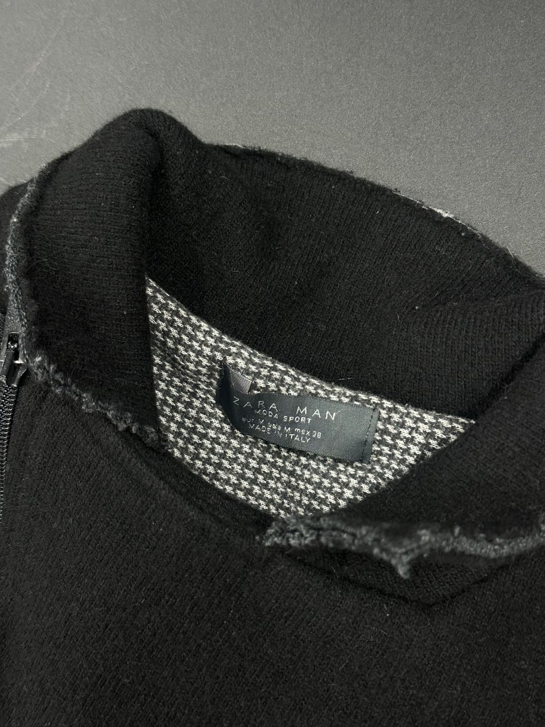  Zara 블랙 울 라이더 자켓 상품이미지4