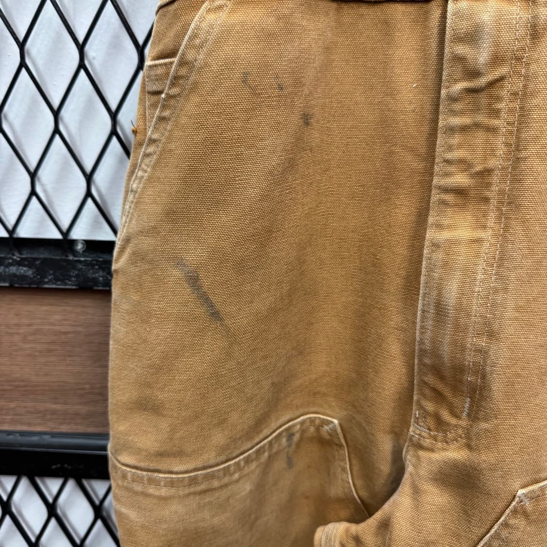 칼하트 오리지널 워크웨어 오버롤 멜빵 밑단 지퍼 포인트 브라운 상품이미지8