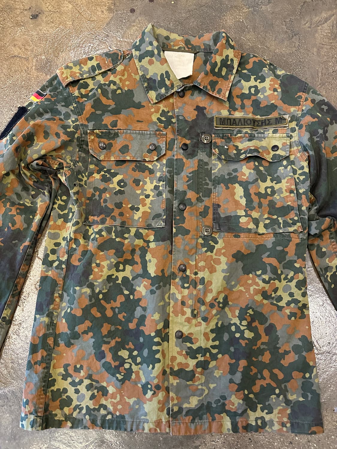 90s Germany ARMY 플렉탄 필드 셔츠 M 상품이미지3