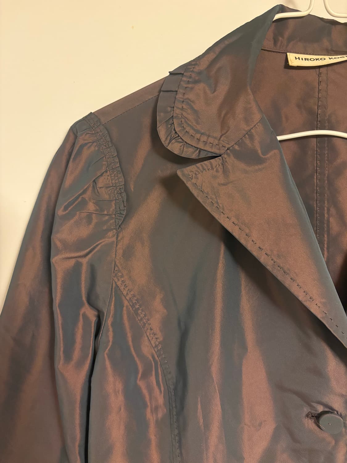 Hiroko Koshino 이리디센트 러플 자켓 상품이미지3