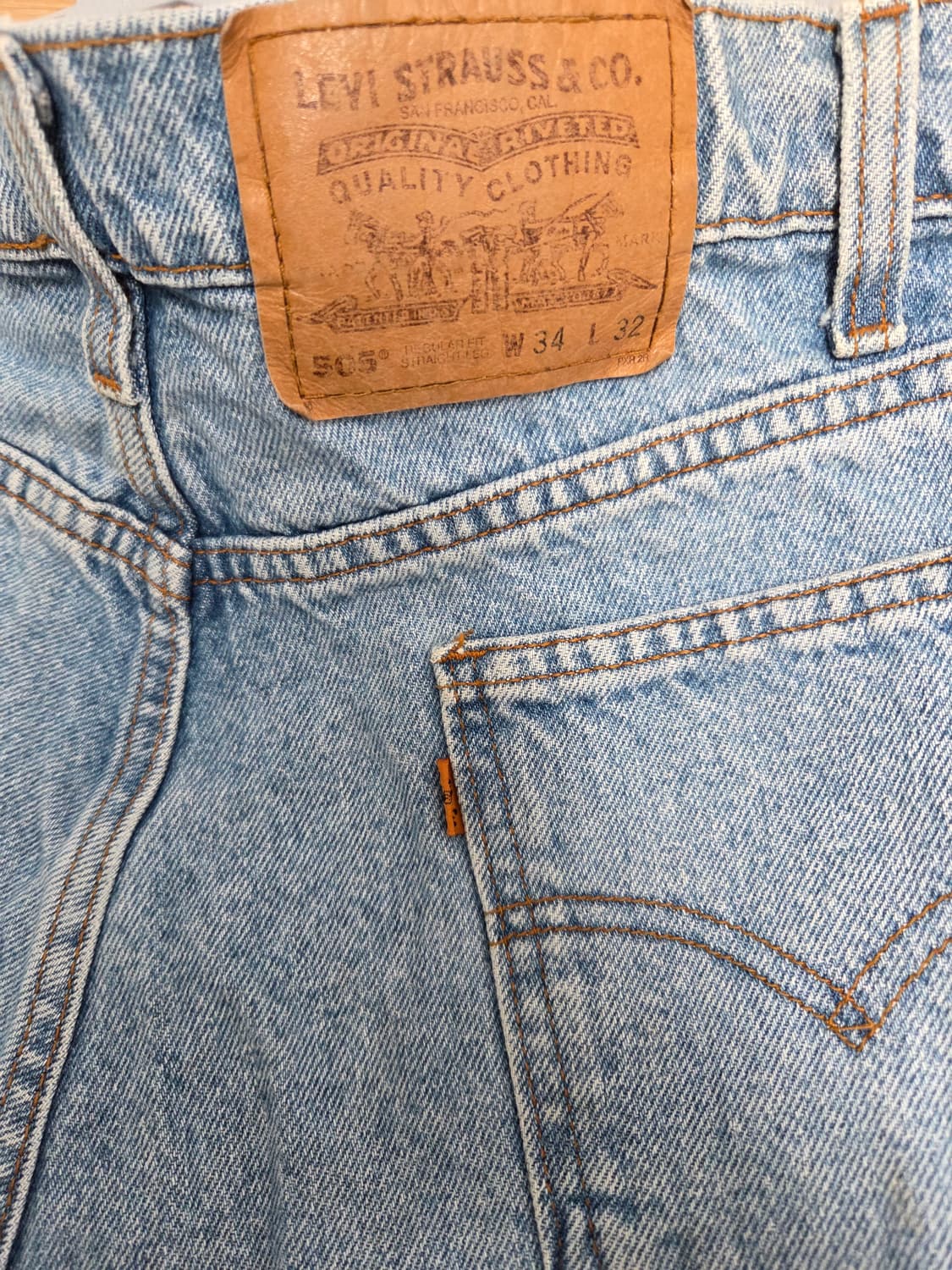 90s 리바이스 505 오렌지탭 (표기 34 32) 상품이미지3