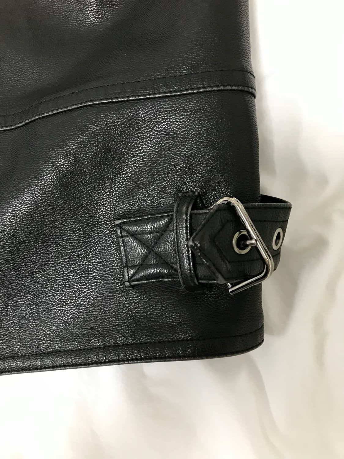 블랙업 쿠다 워싱 레더 자켓 상품이미지3