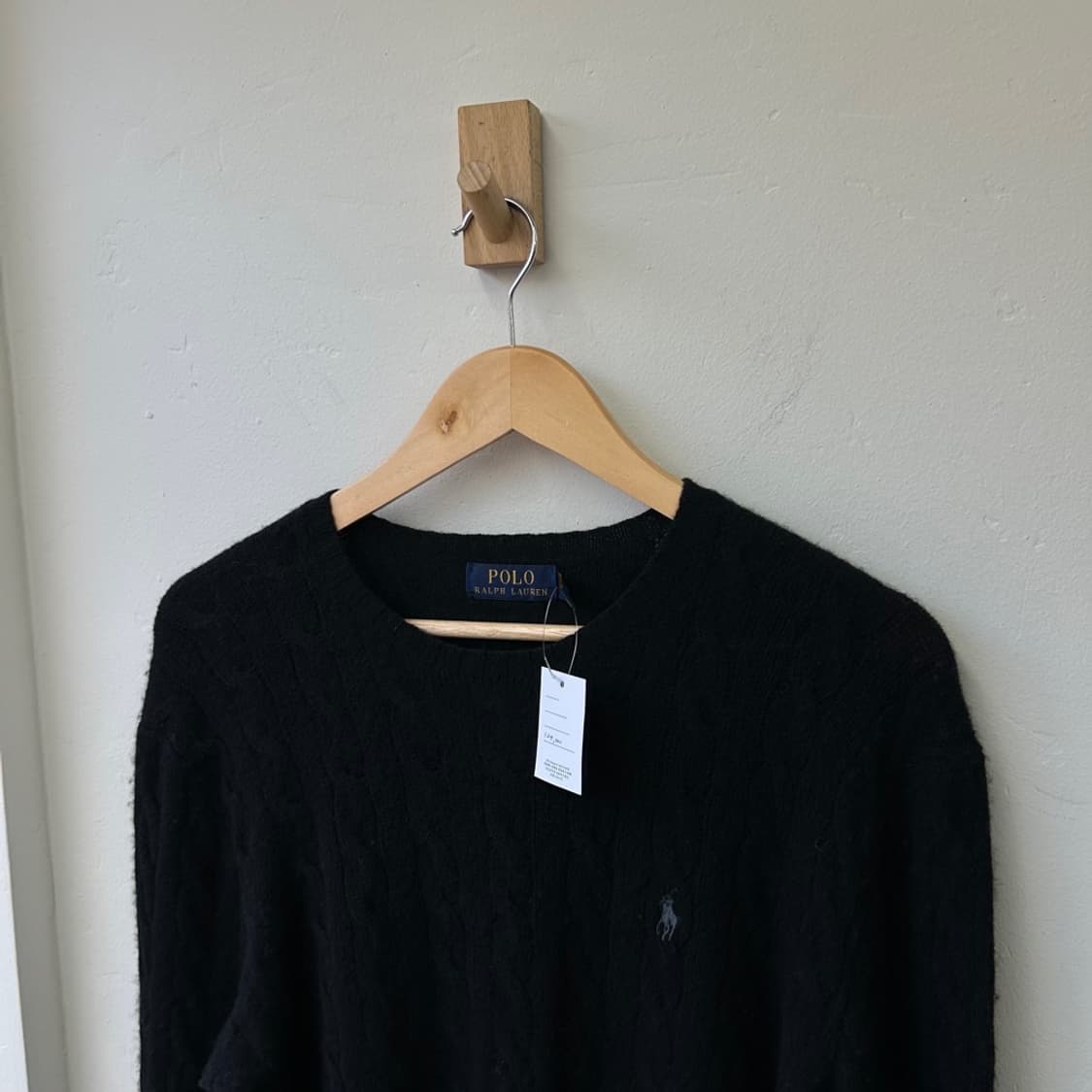 15828 - 폴로 랄프로렌 블랙 케이블 울 니트 (울 90% 캐시미어  상품이미지1