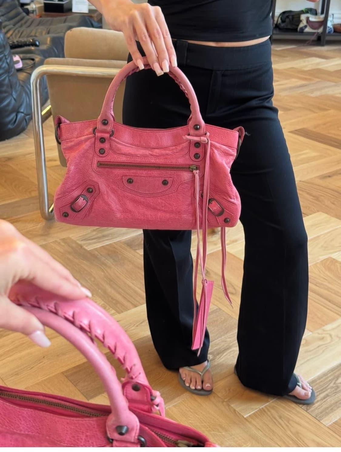 Balenciaga 발렌시아가 르시티 시티백 핑크 스몰 A+ 상품이미지10