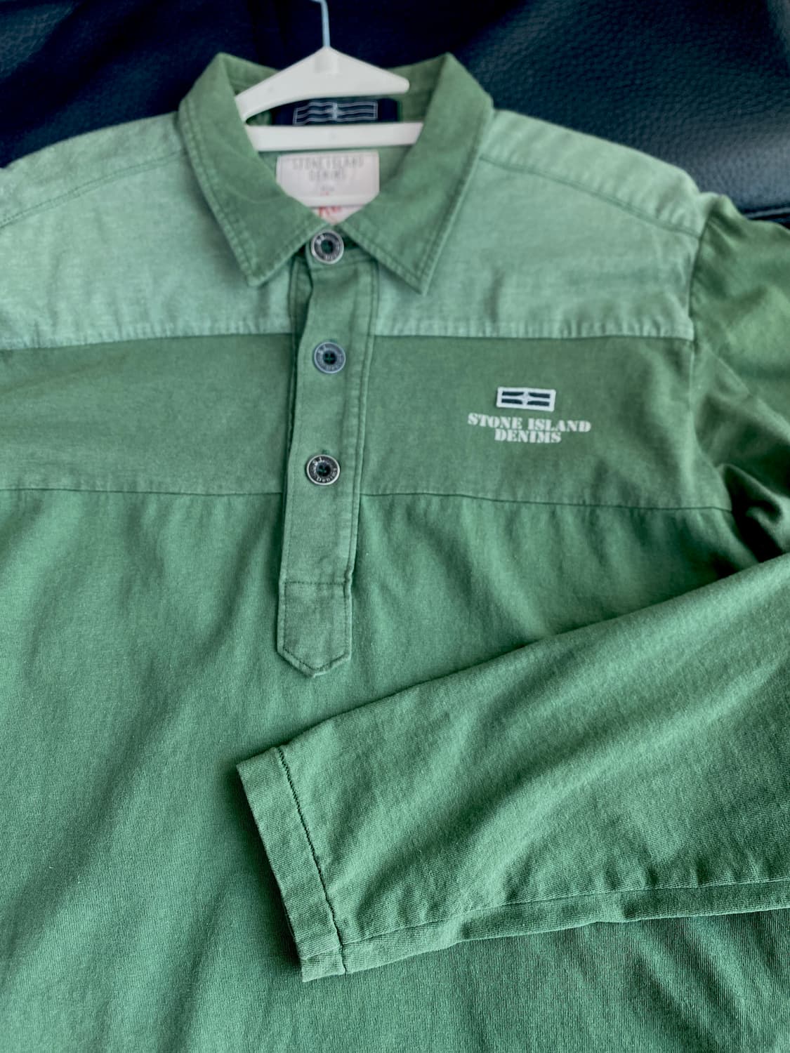 스톤아일랜드 데님 라인 - 면 100% 긴팔 카키 티셔츠 105 XL 상품이미지5