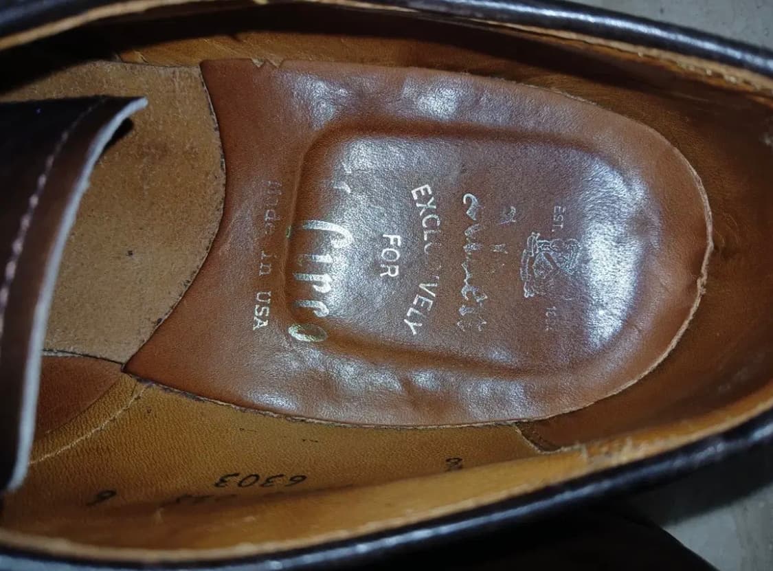 ALDEN 6303 CORDOVAN BROWN SHOES 9H 상품이미지5