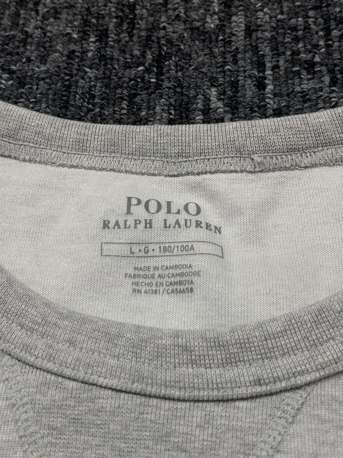 폴로 로고 그레이 맨투맨 상품이미지4