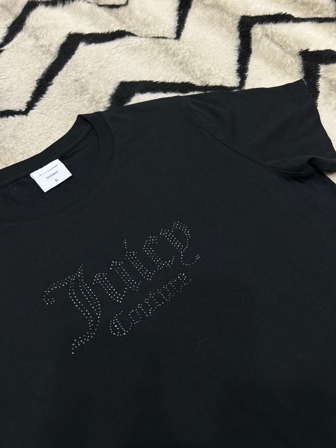 [S]쥬시꾸뛰르 큐빅 반팔/블랙 상품이미지1