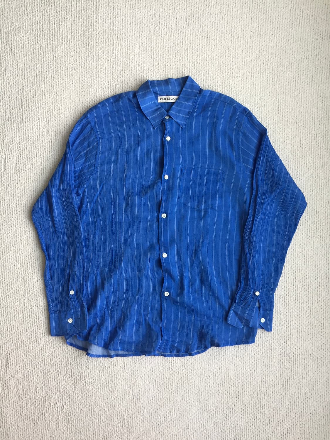 아워레가시 이니셜 셔츠 블루 레이온 플레이트 상품이미지1