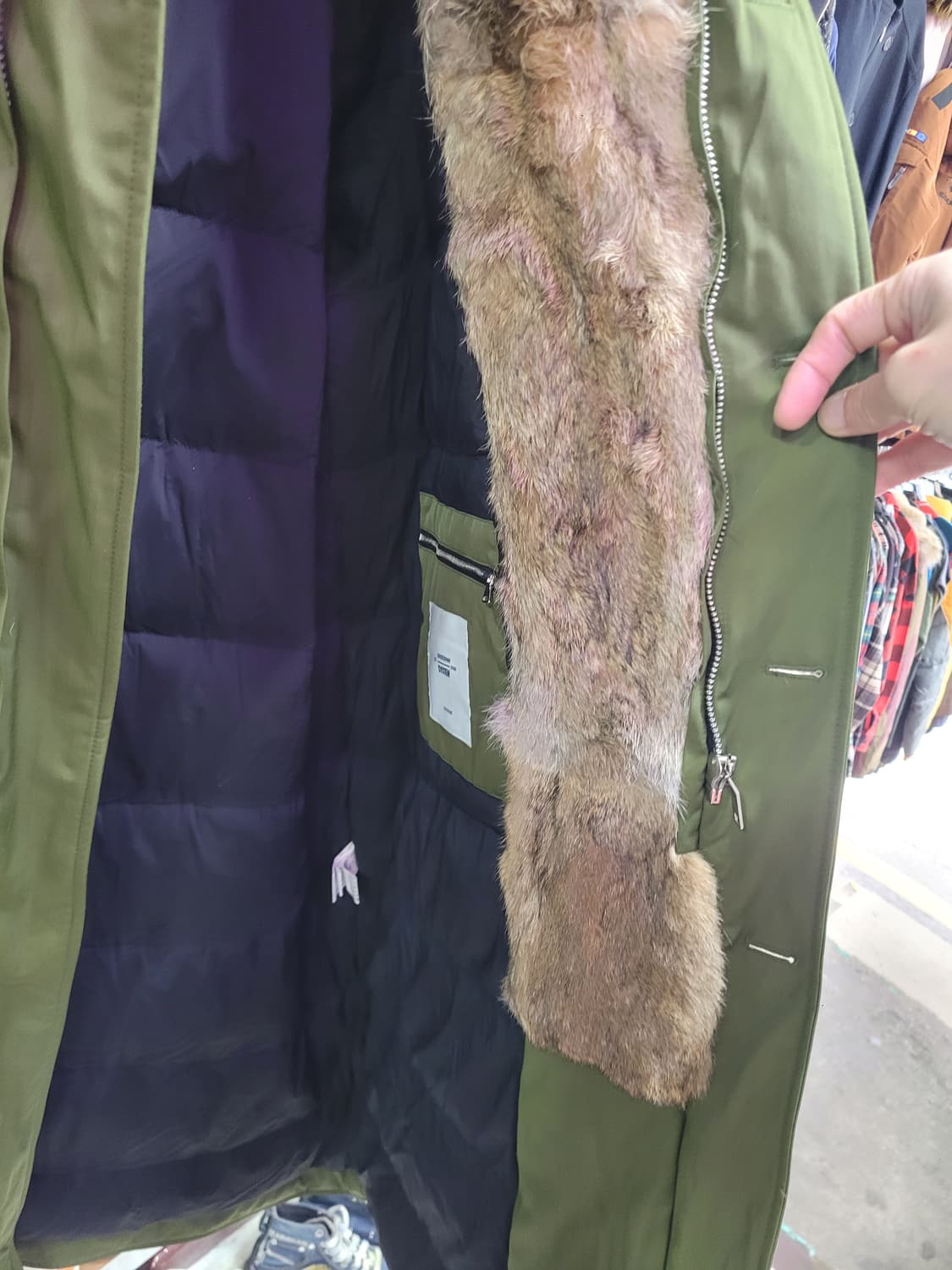 System 시스템 롱 야상 거위털 패딩 (새상품) 상품이미지6