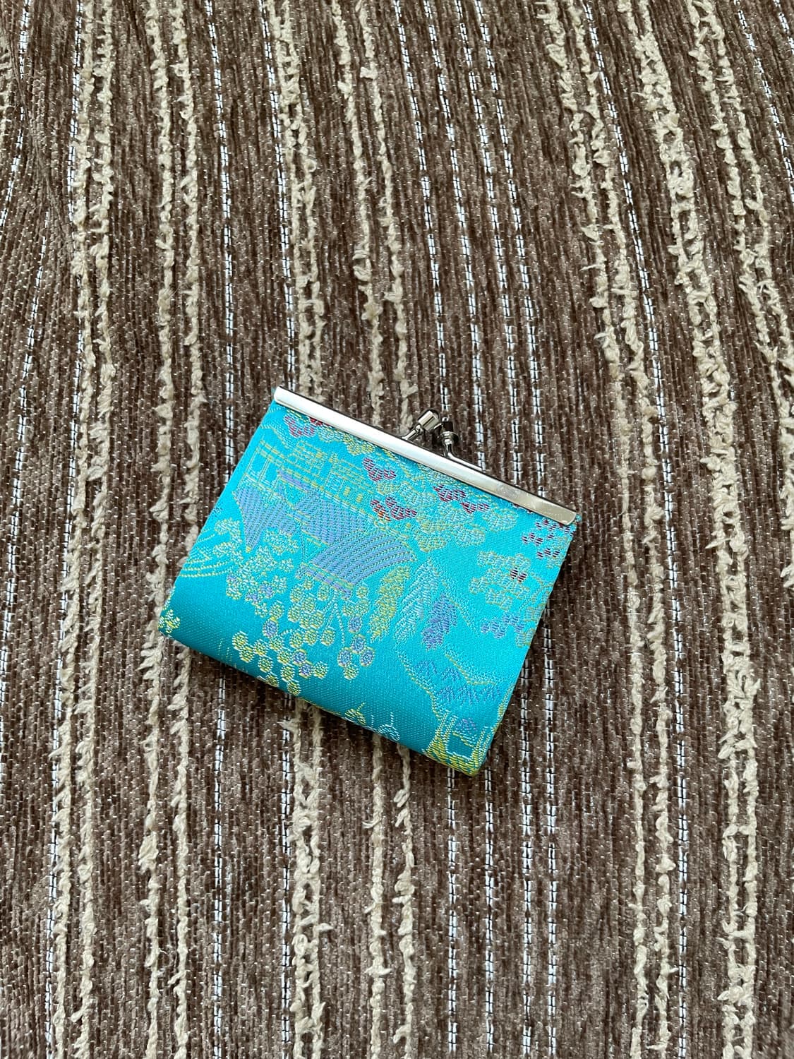 Oriental Blue Satin Pocket Wallet 상품이미지1