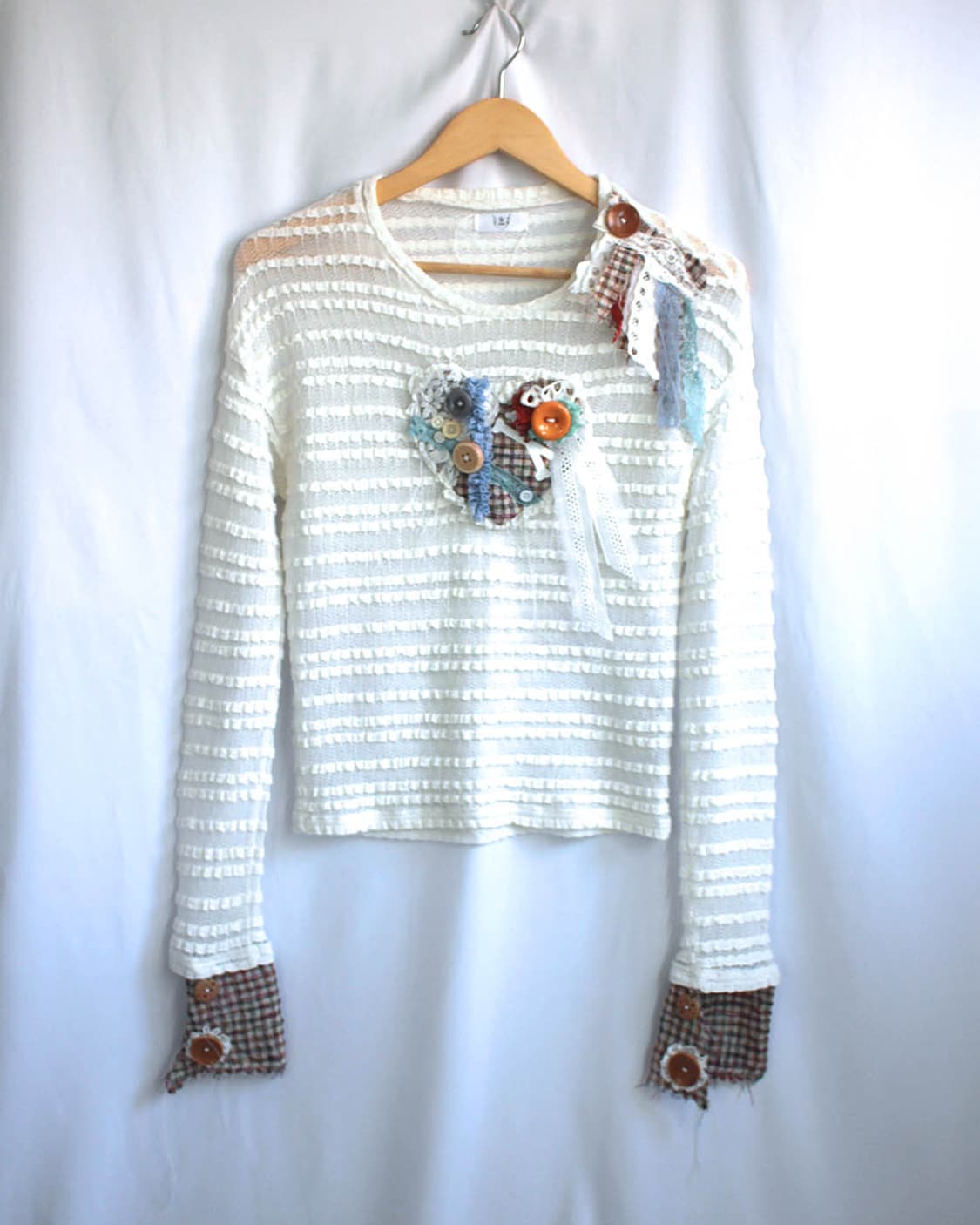 KITSCH lace HEART&WING frill long sleeve 상품이미지1