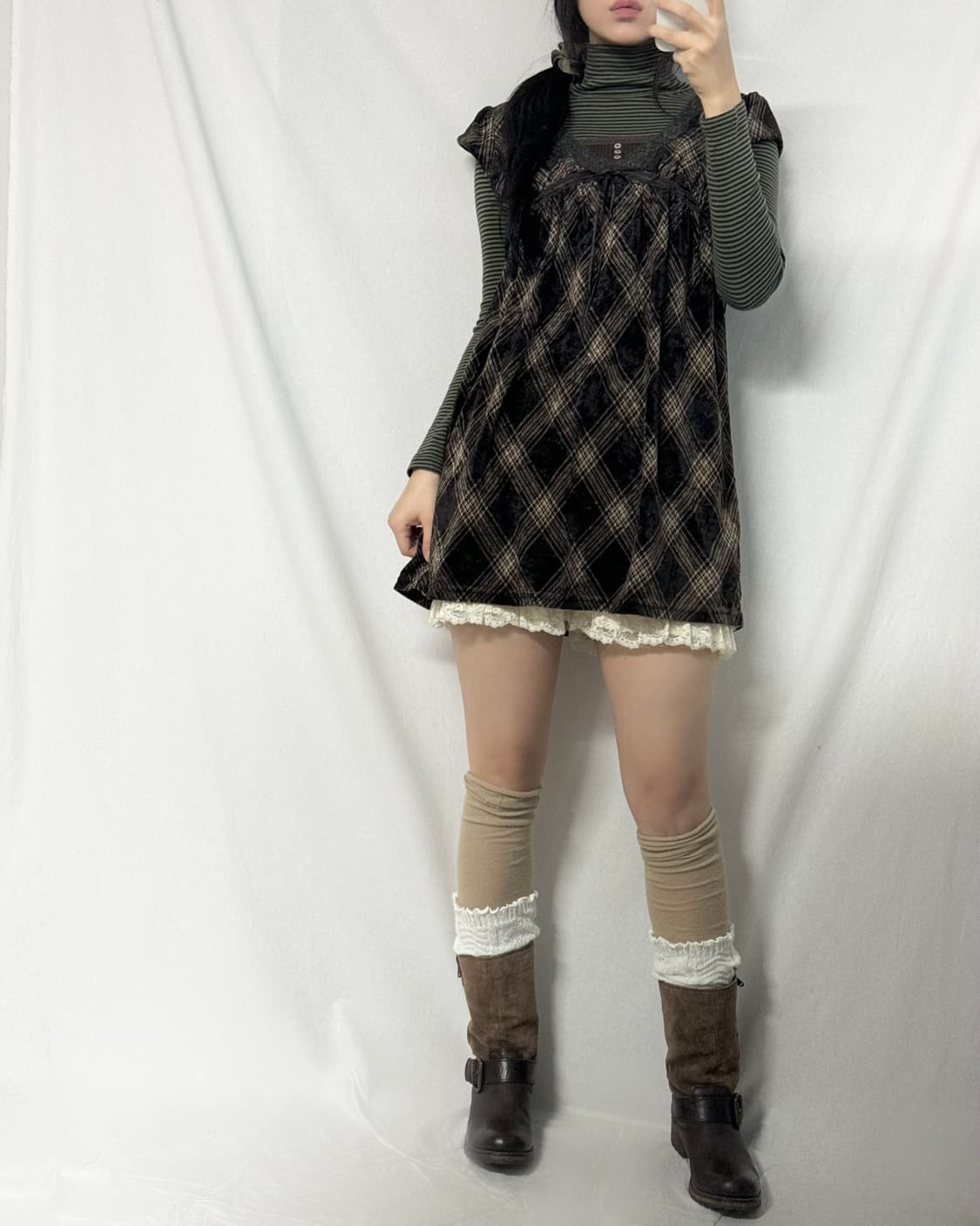 버튼 레이스 슬리브리스 상품이미지3