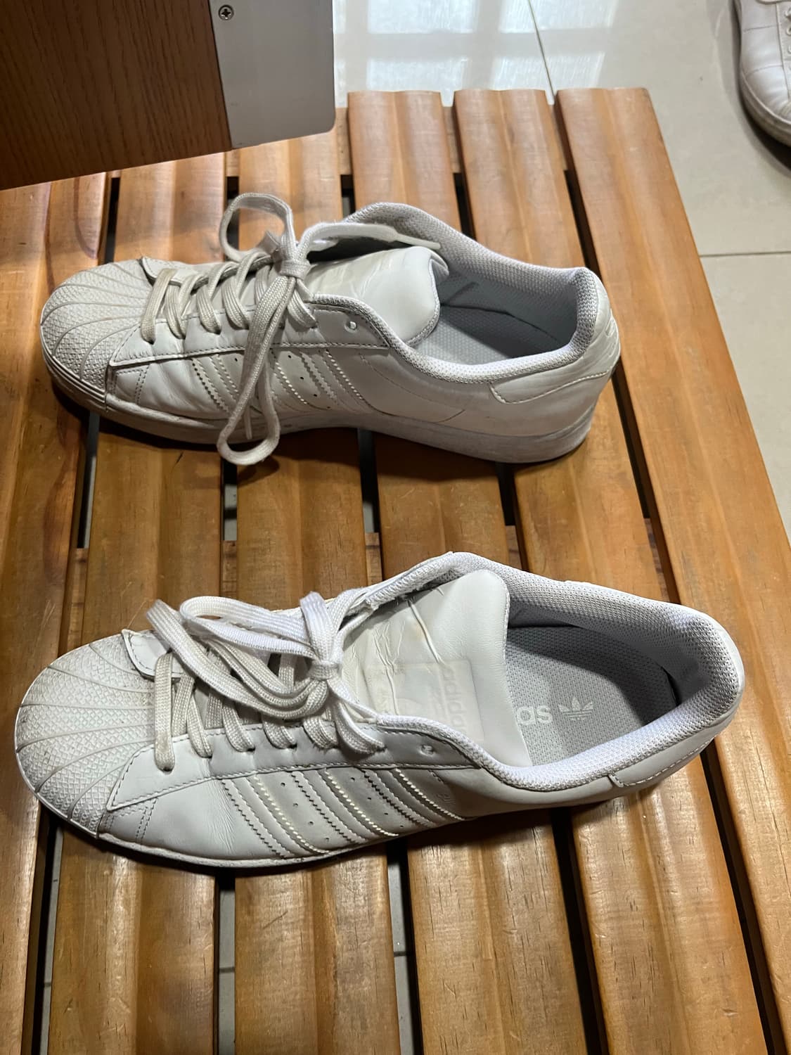 270 아디다스 슈퍼스타 트리플 화이트 상품이미지4