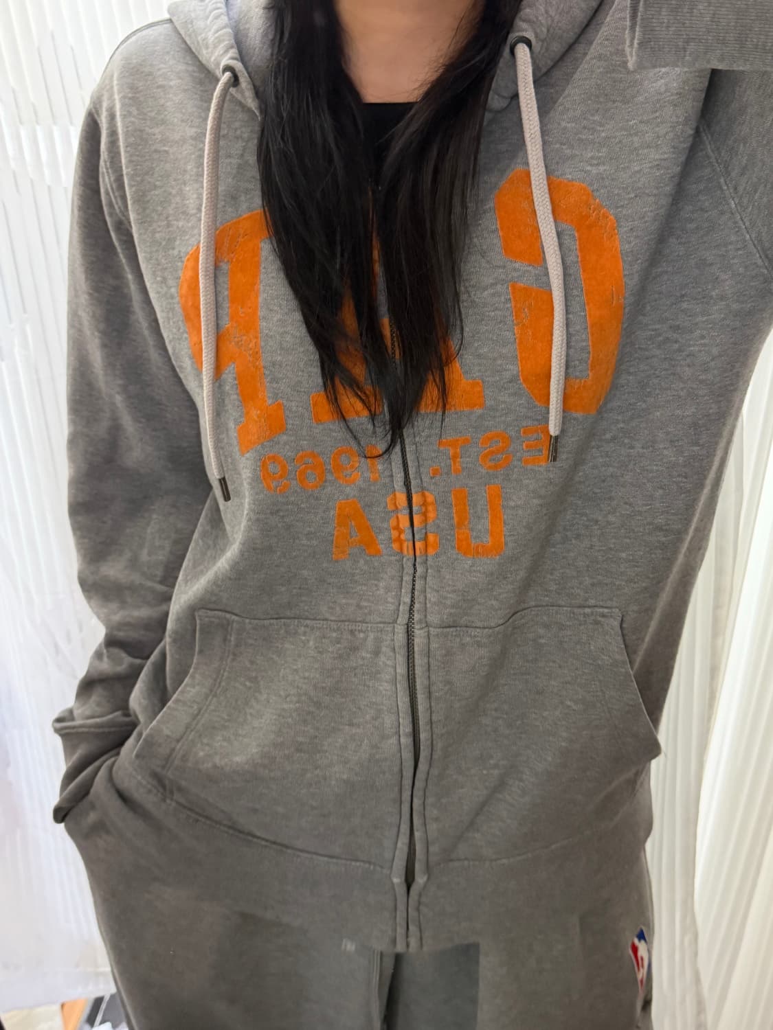 갭 그레이 후드집업 m 상품이미지1