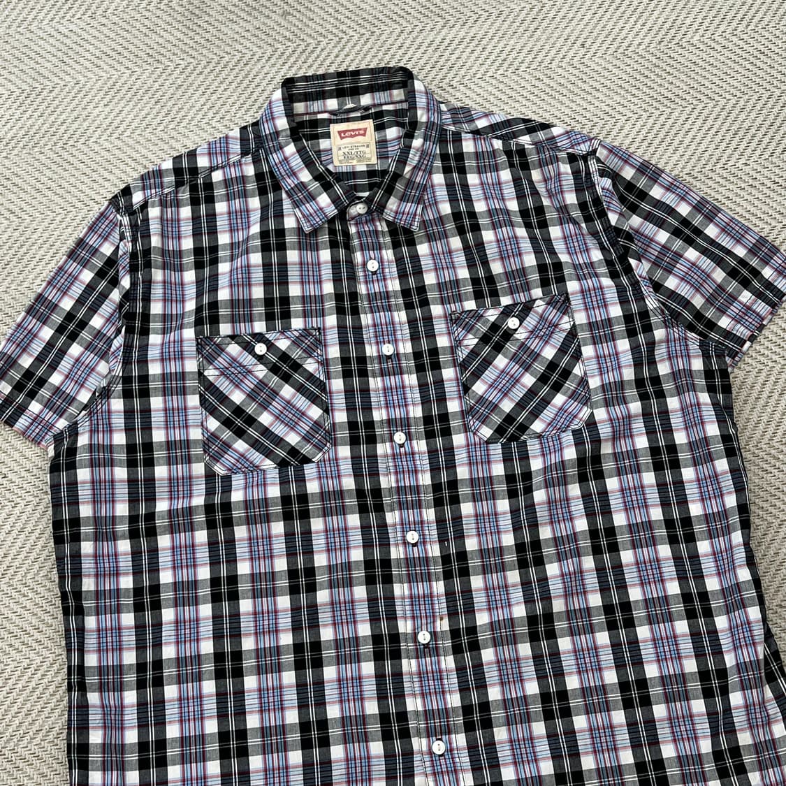 리바이스 체크 하프 셔츠 r3573 상품이미지3