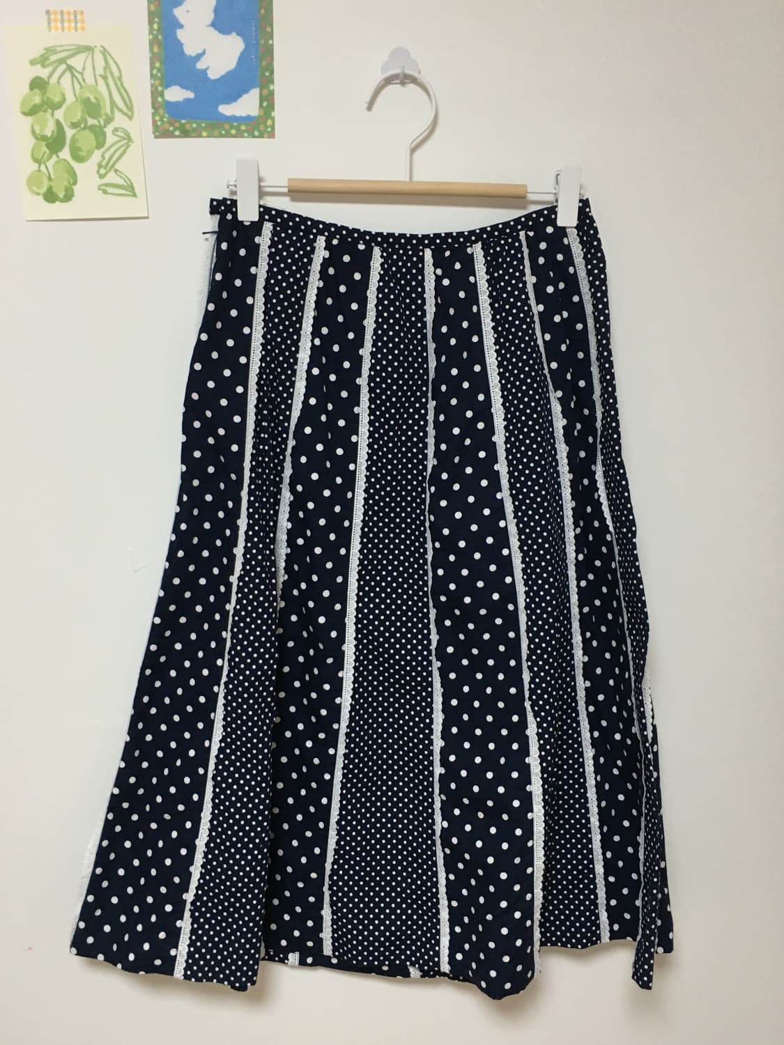 도트 미디 스커트 상품이미지4