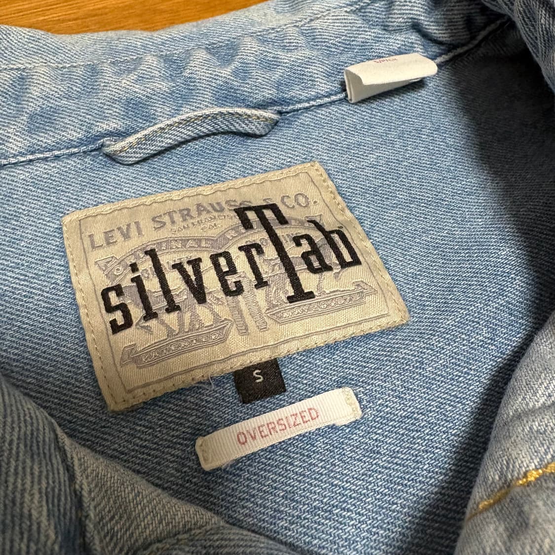 리바이스 실버탭 오버핏 데님 셔츠 s 상품이미지3