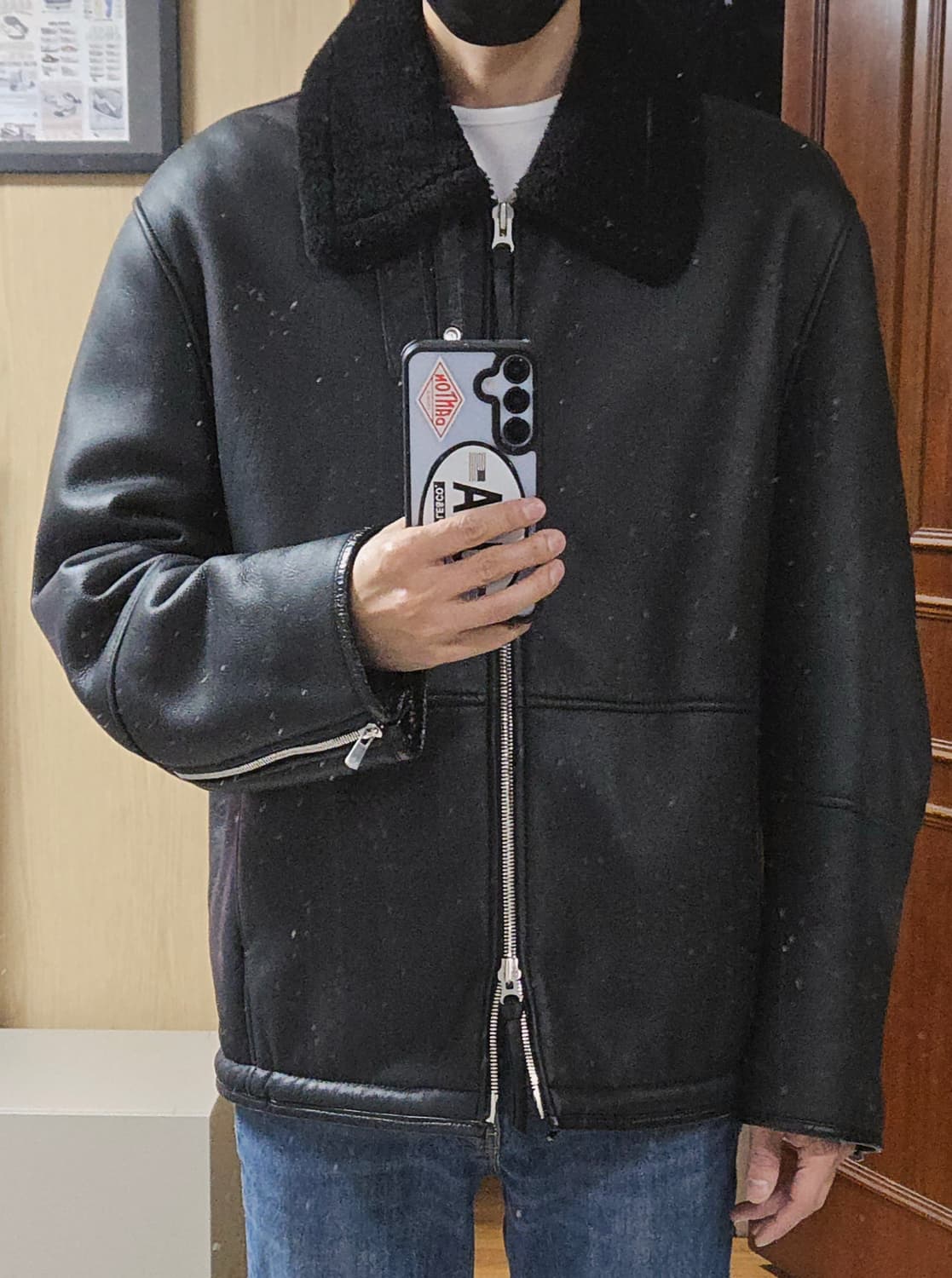 (착샷) 이얼즈어고 스페인산 시어링 쉽스킨 무스탕 상품이미지8