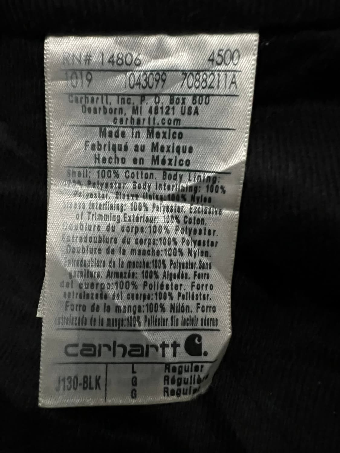 (L) 칼하트 후드 덕 액티브 자켓 J130 BLK 블랙 상품이미지5