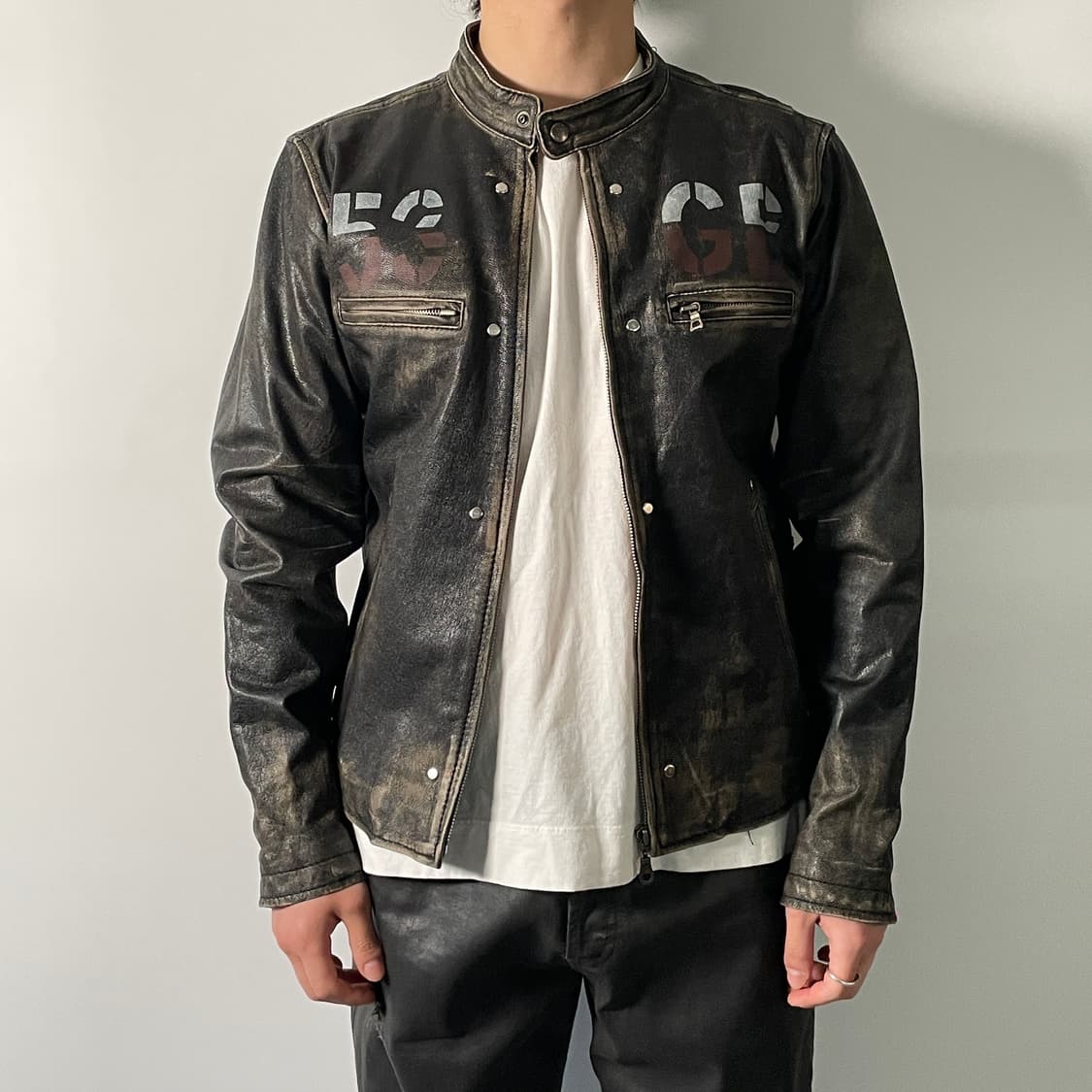 GABBA 리얼레더 워싱 가죽자켓 (on.586)   상품이미지1