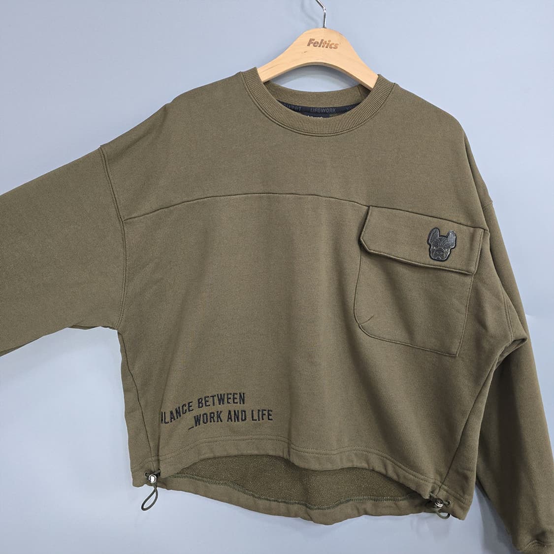 라이프워크 엠브로이드 맨투맨 티셔츠 FREE 상품이미지2