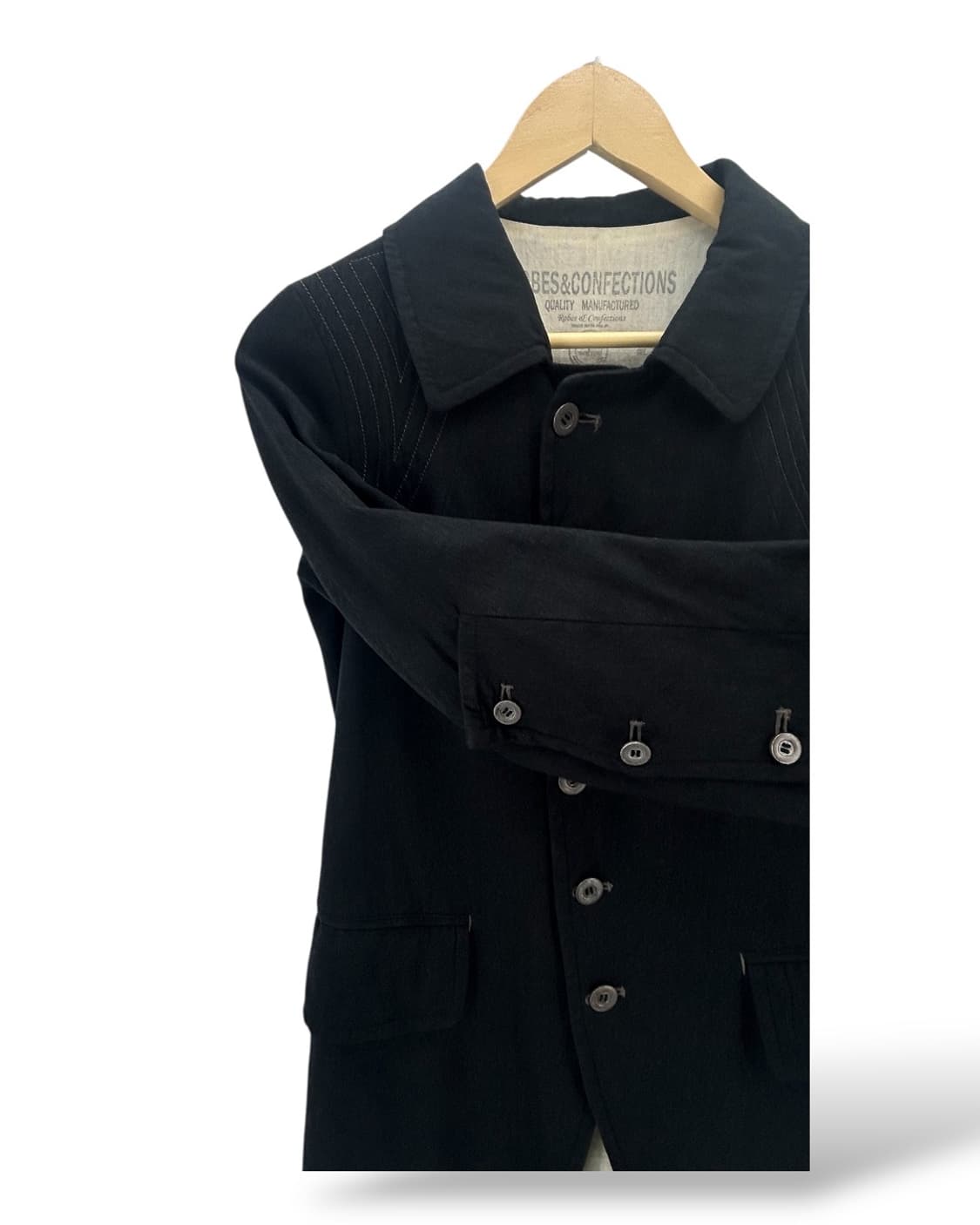 japanese vintage 라운드 버튼 스티치 자켓 상품이미지2