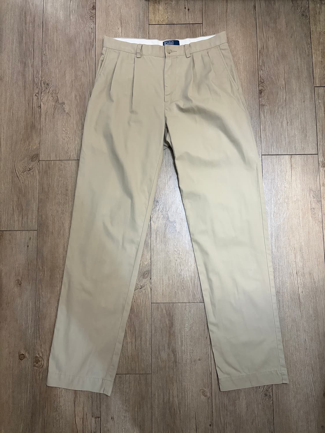 00s 폴로 랄프로렌 리버스 플리츠 치노 팬츠 31/34 베이지 상품이미지1