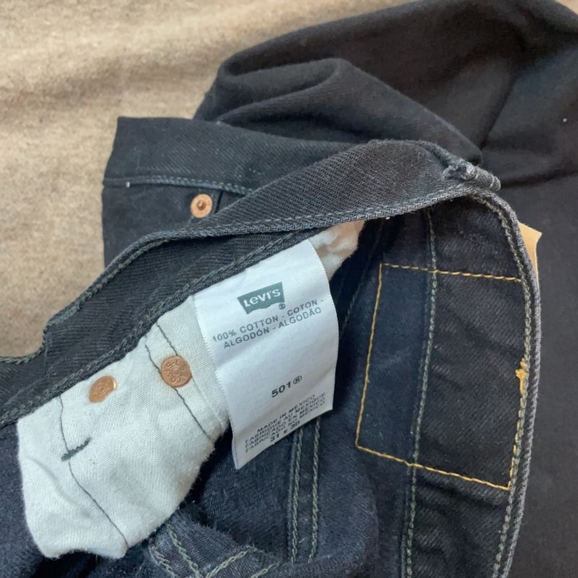 [30인치] 리바이스 501 버튼플라이 블랙진 상품이미지5