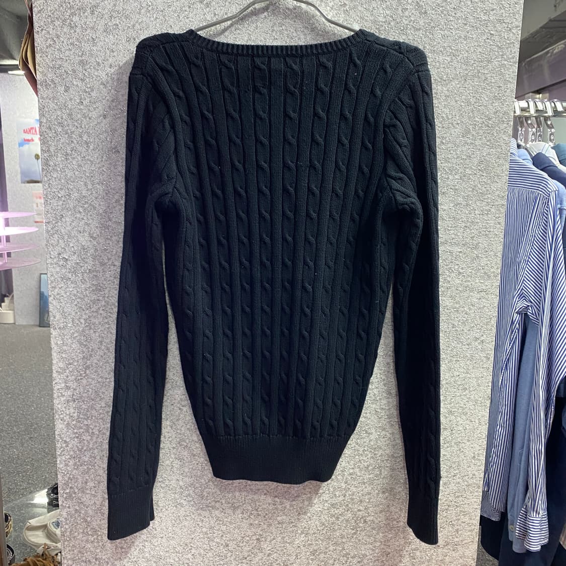 폴로 랄프로렌 화이트포니 블랙 브이넥 니트 B3972  상품이미지5