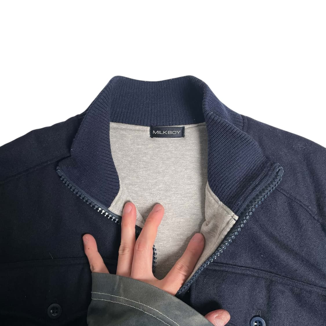 Milkboy 울블렌드 별 스냅 밀리터리 자켓 상품이미지9