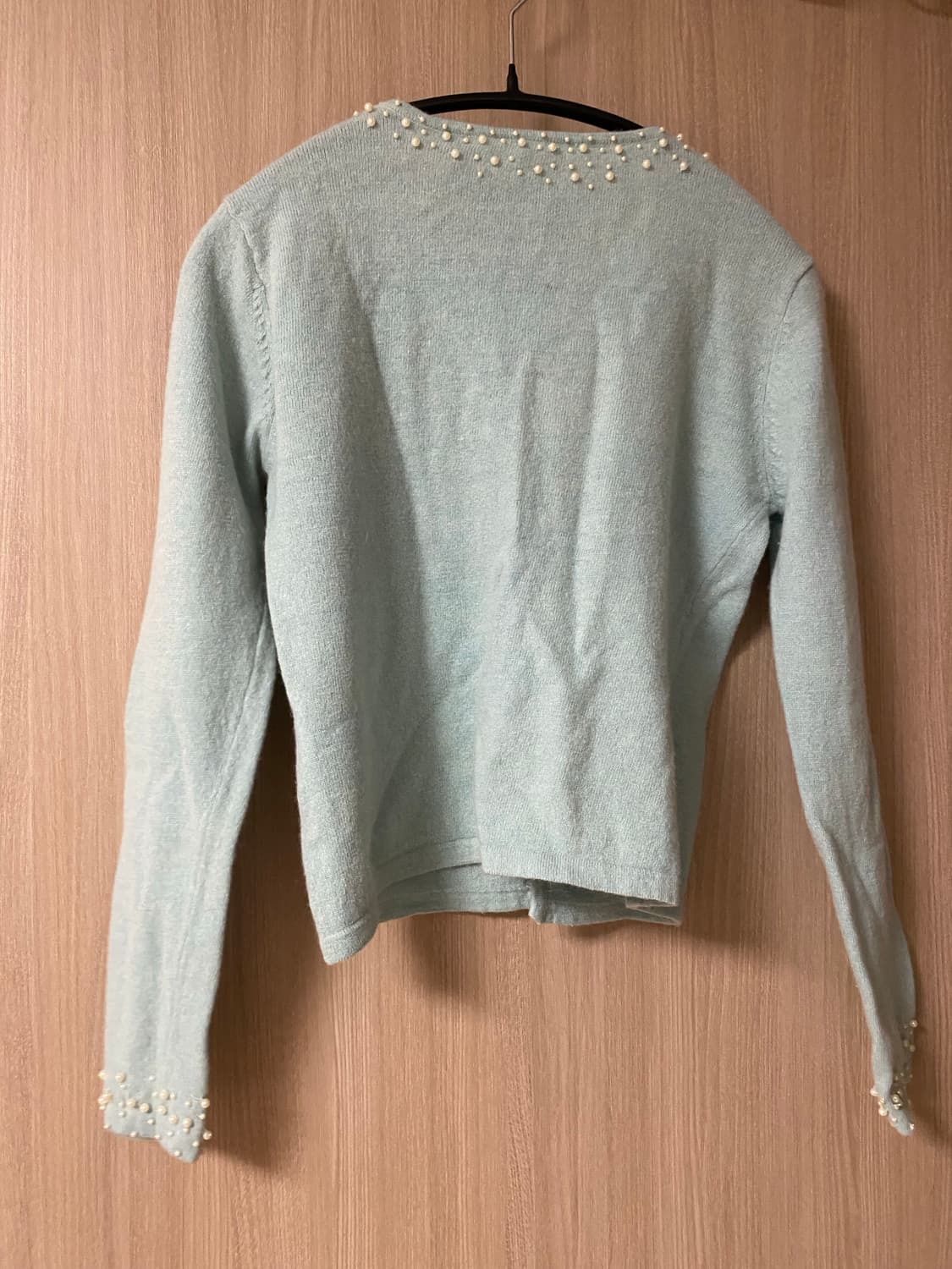 울 진주 앙고라 소라색 가디건 상품이미지6