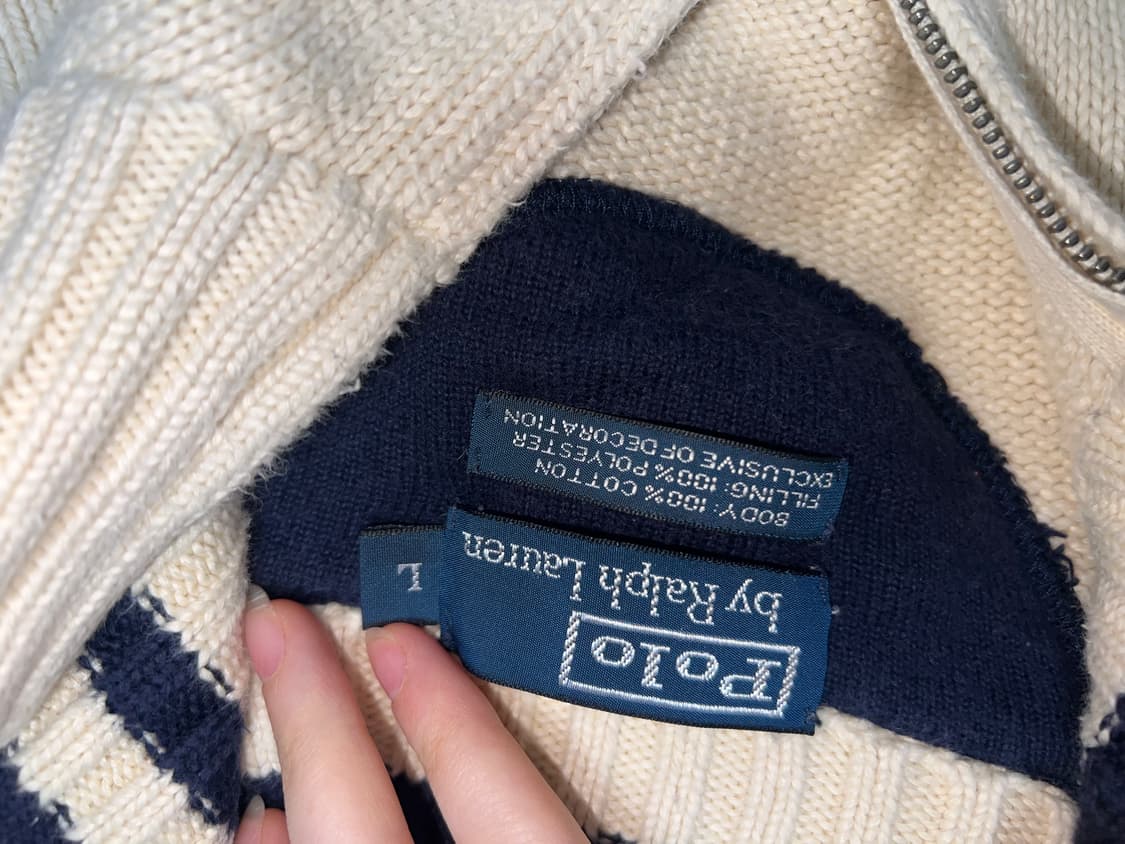 폴로 랄프로렌 빅포니 니트집업 L 상품이미지4