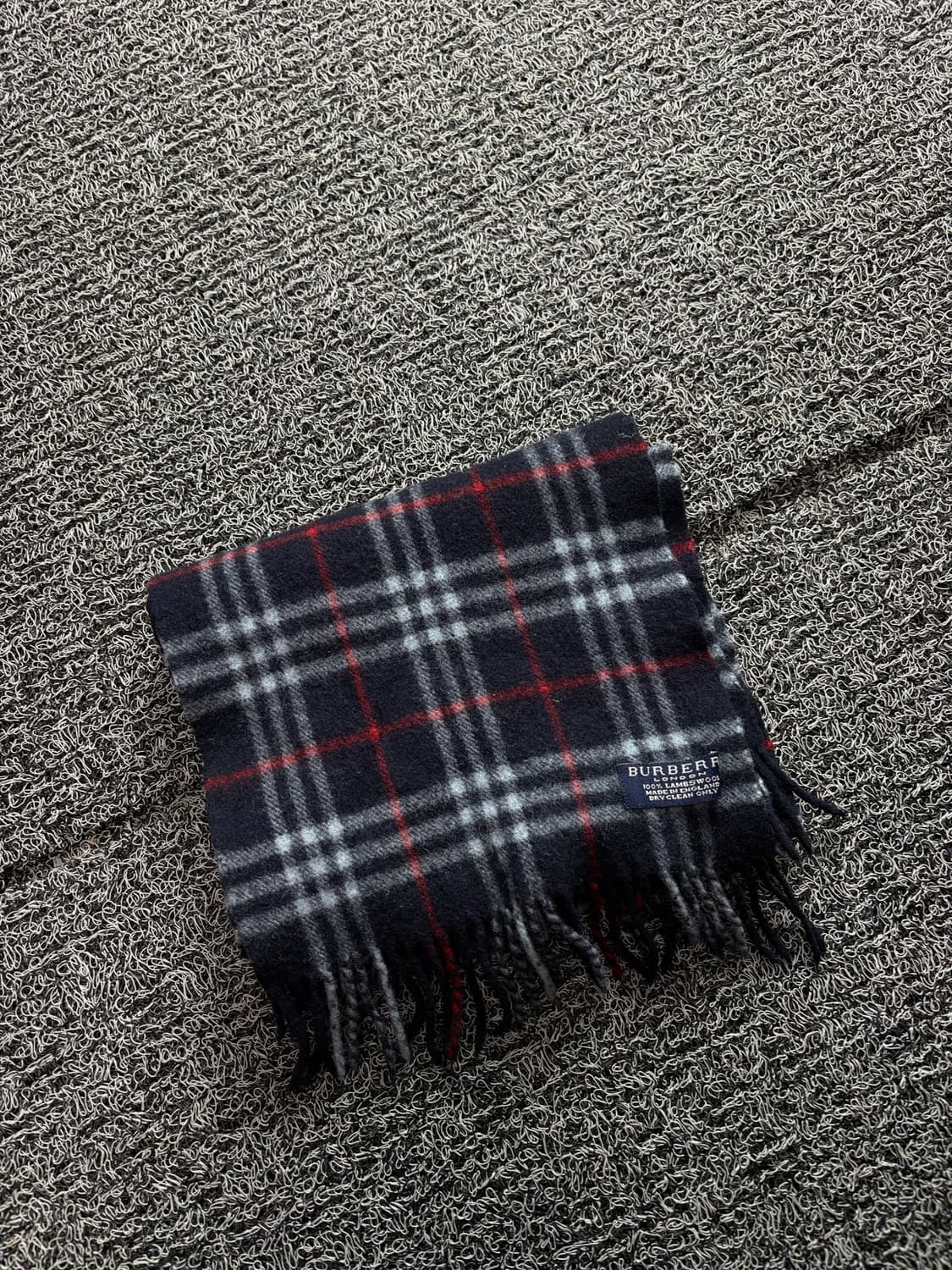 버버리 노바체크 네이비 램스울 머플러 3127 상품이미지6