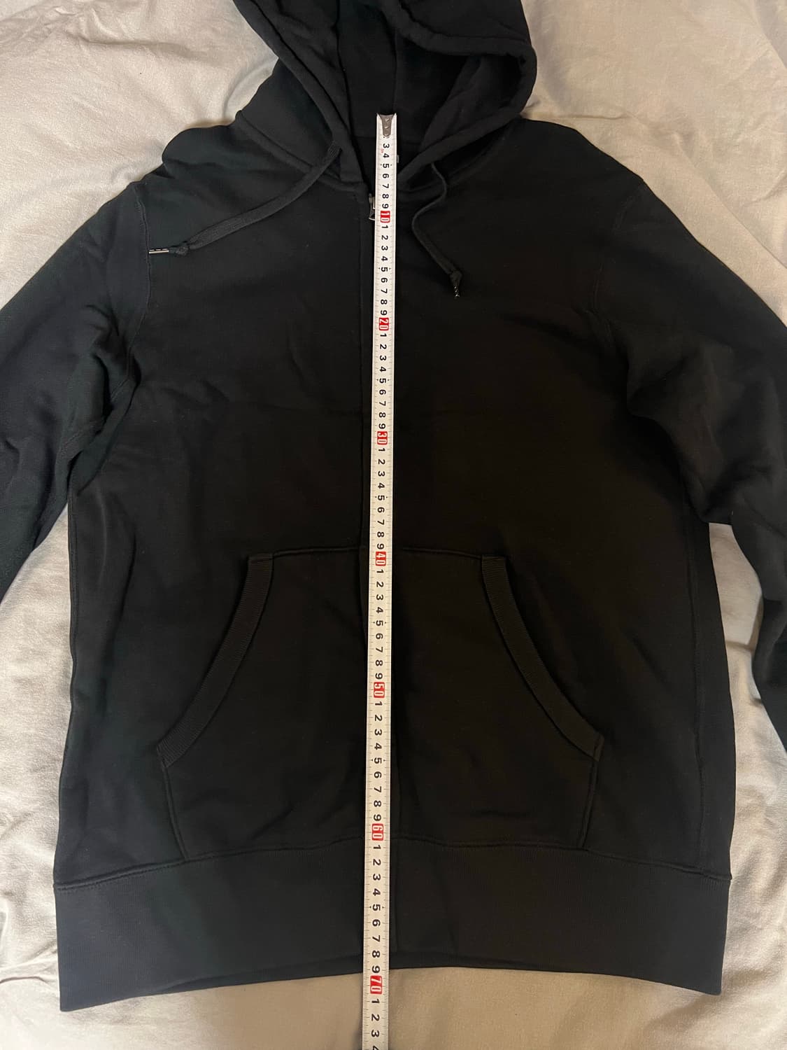 유니클로 집업 후드티 블랙 L 새제품 상품이미지6