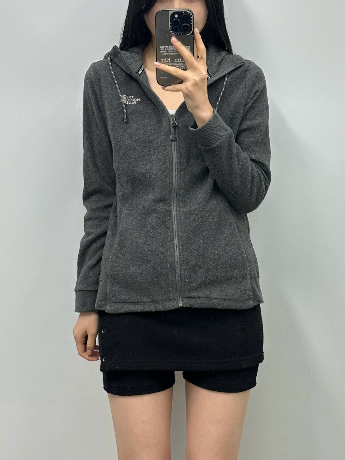 노스페이스 차콜 플리스 후리스 후드집업 상품이미지1