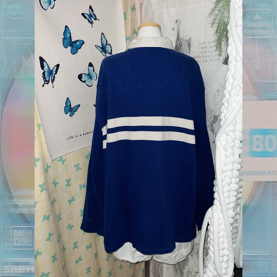 랄프로렌 블루 오버핏 카라 티셔츠 상품이미지5